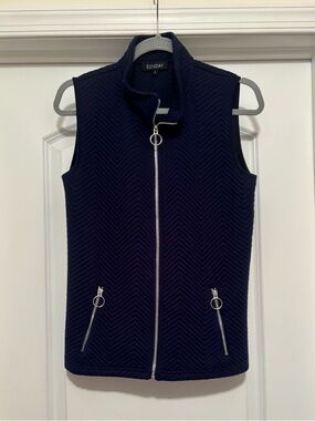 NWOT Sunday Navy Vest with silver hardware